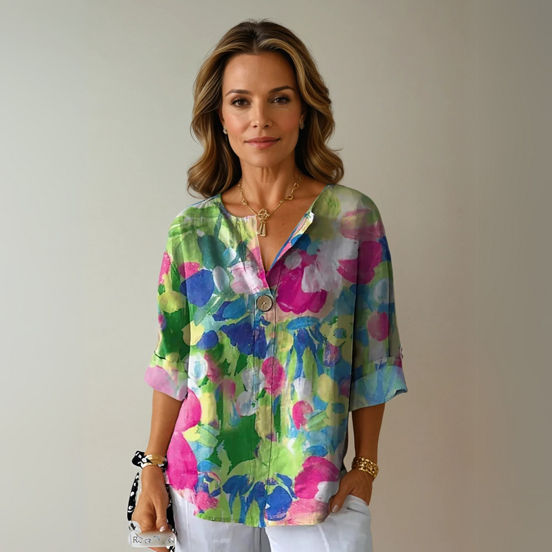 Arlene | Women's Chic Floral Print Blouse