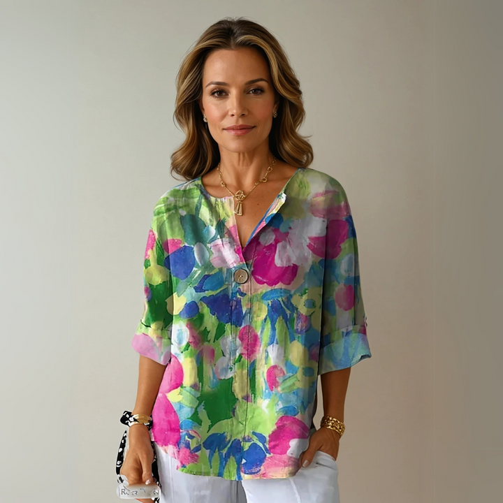 Arlene | Women's Chic Floral Print Blouse